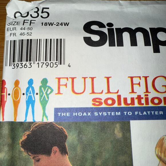 Vintage 1995 Simplicity Womens pattern 9535 Size 18W-24W uncut - Picture 2 of 6